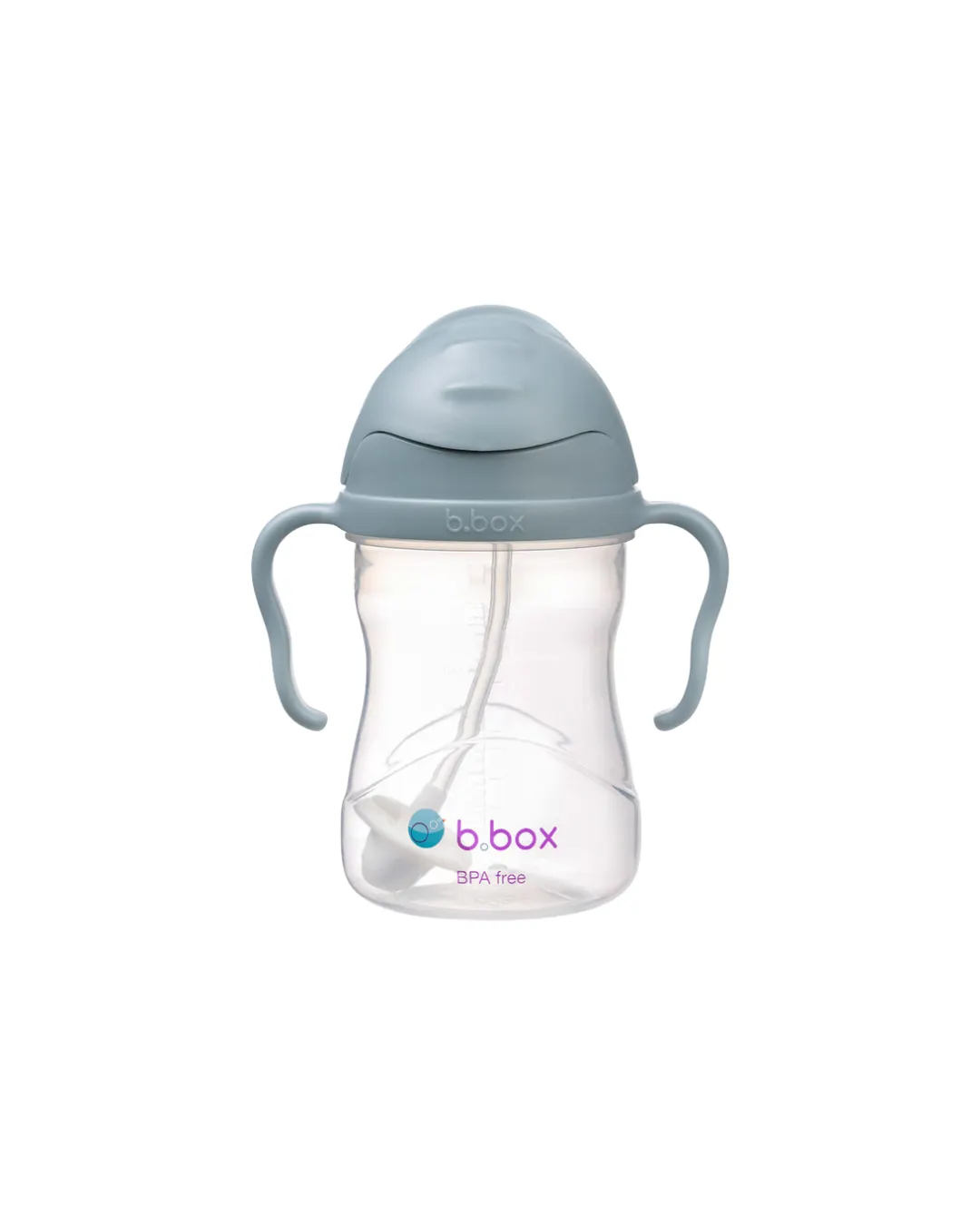 B.box - bidon dla dzieci - kubek niekapek ze słomką 240 ml błękitny