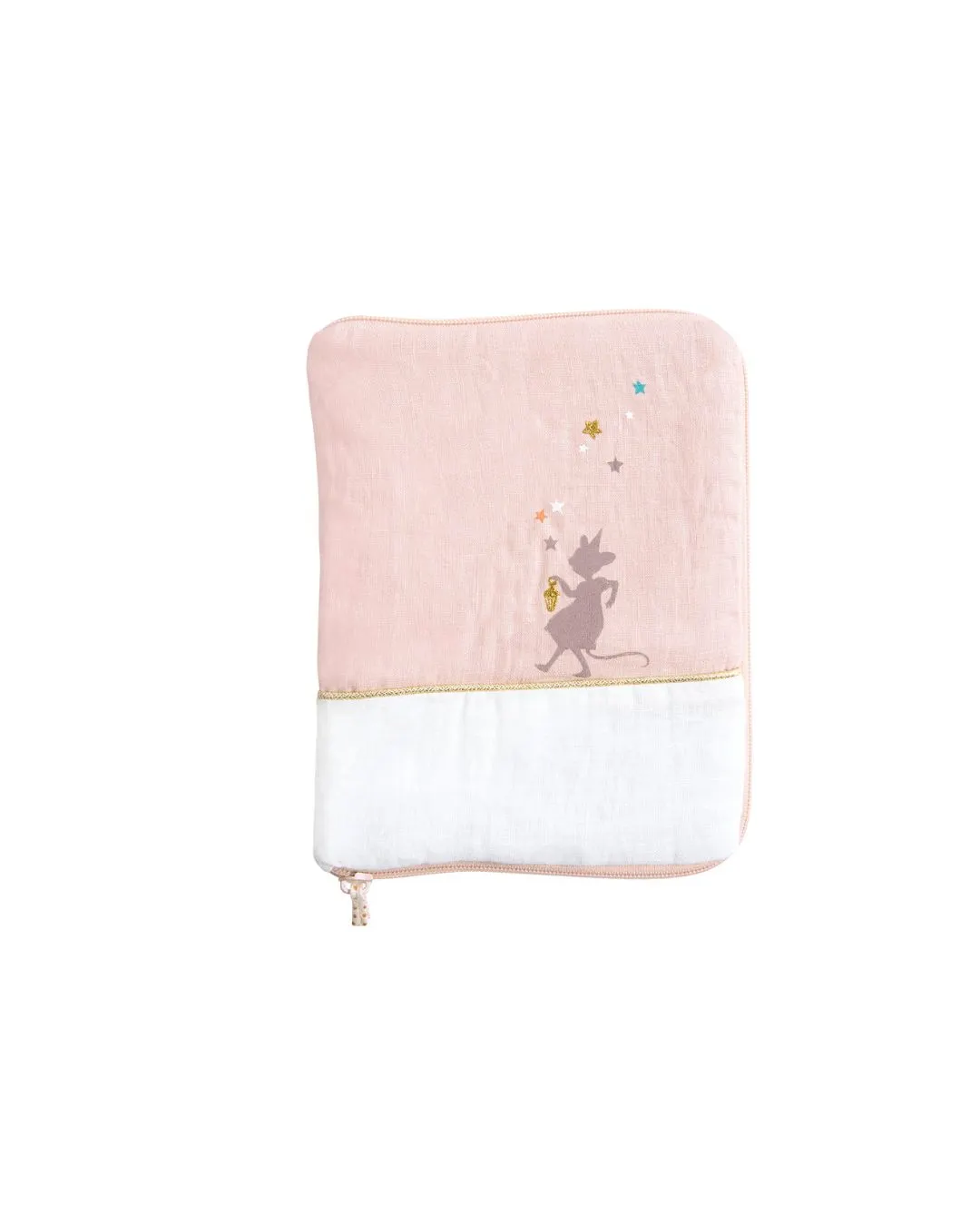 Moulin Roty - okładka na książeczkę zdrowia 18x23 cm różowa