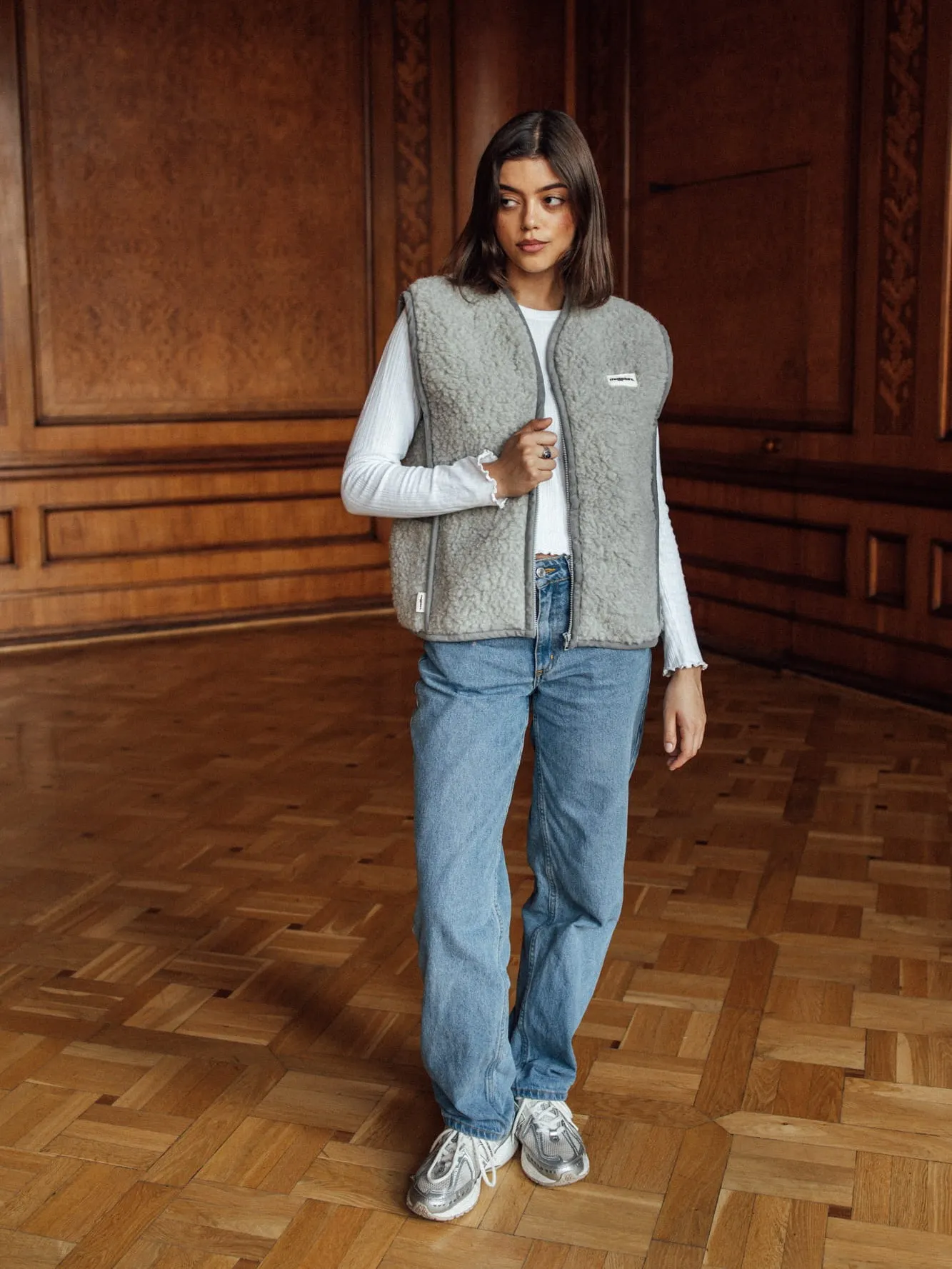 Meggstore - kamizelka wełniana damska Grey Meggstore - kamizelka wełniana damska Grey
