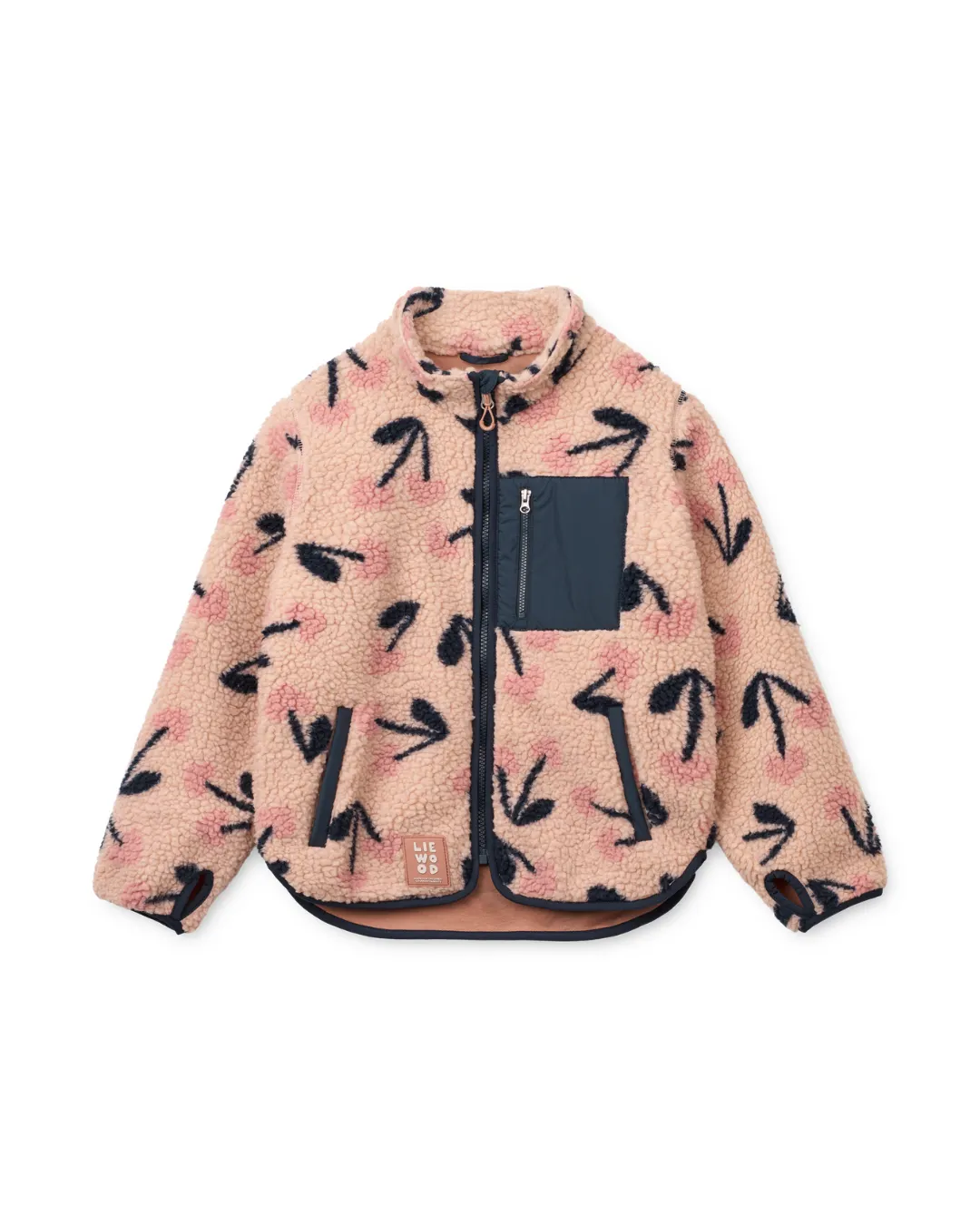 Liewood - kurtka Nolan Pile Mega Cherry heart / Rosey
