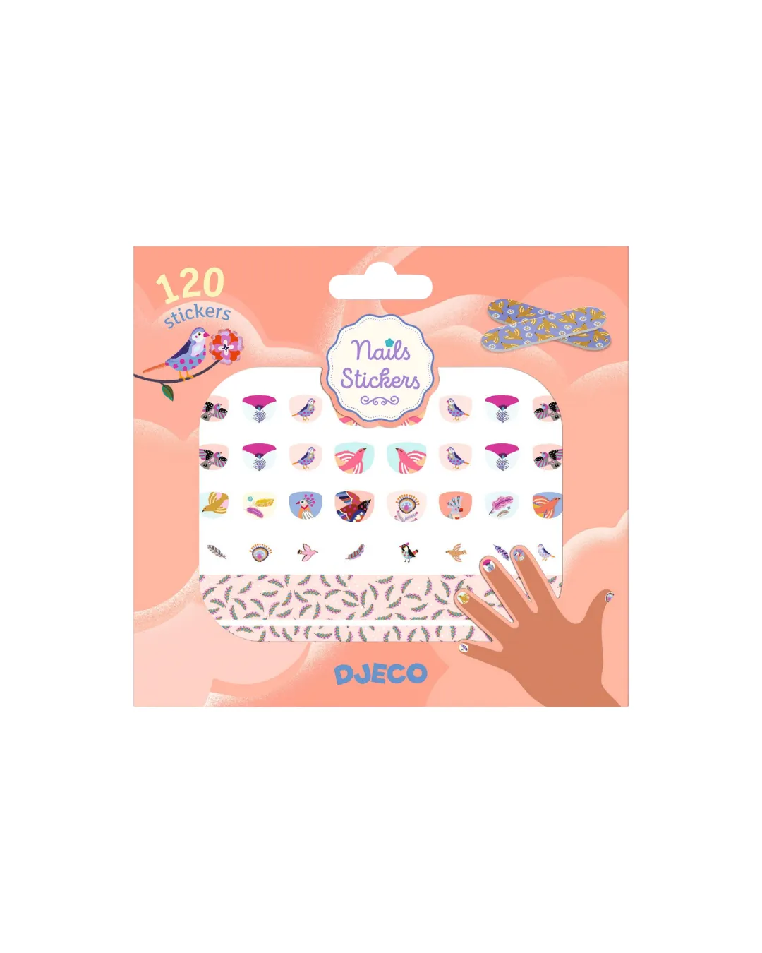 Djeco - naklejki na paznokcie dla dzieci ptaki
