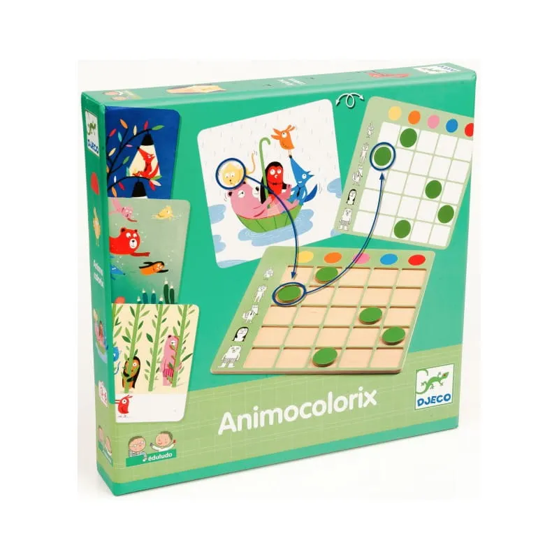 Djeco - drewniana gra Eduludo Animo Colorix Djeco - drewniana gra Eduludo Animo Colorix