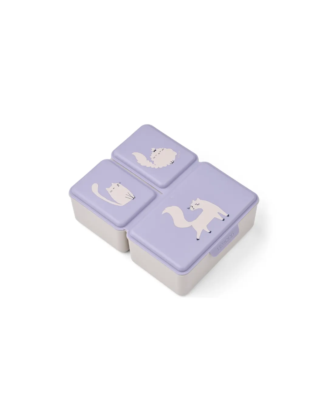 Liewood - lunchbox dziecięcy Driss Cat / Warm lilac