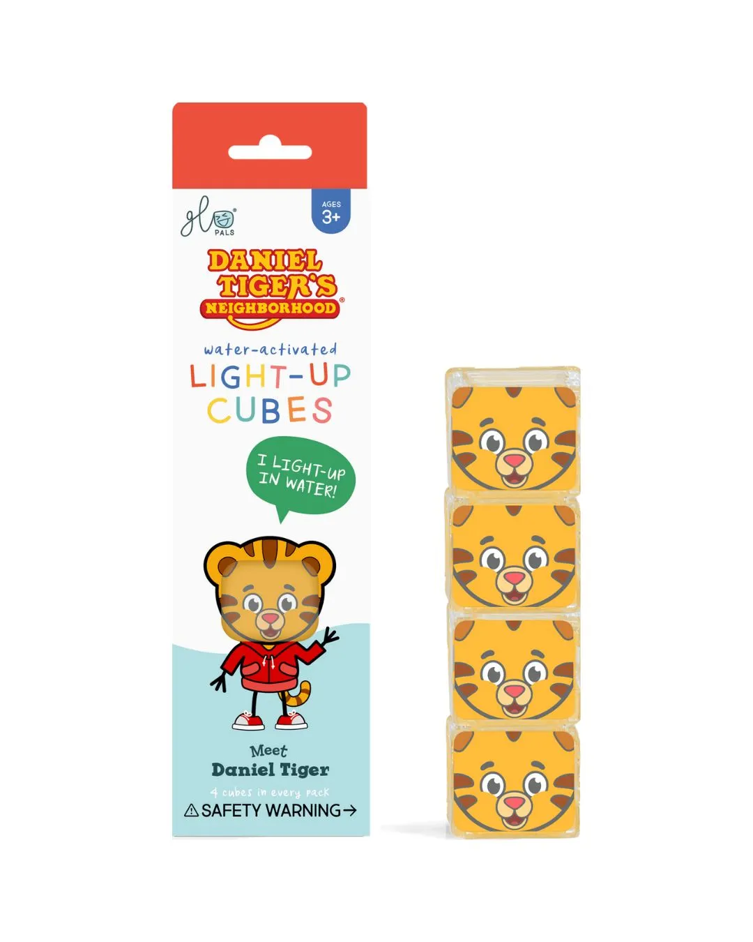 Glo Pals - kostki sensoryczne świecące w wodzie Daniel Tygrysek żółte