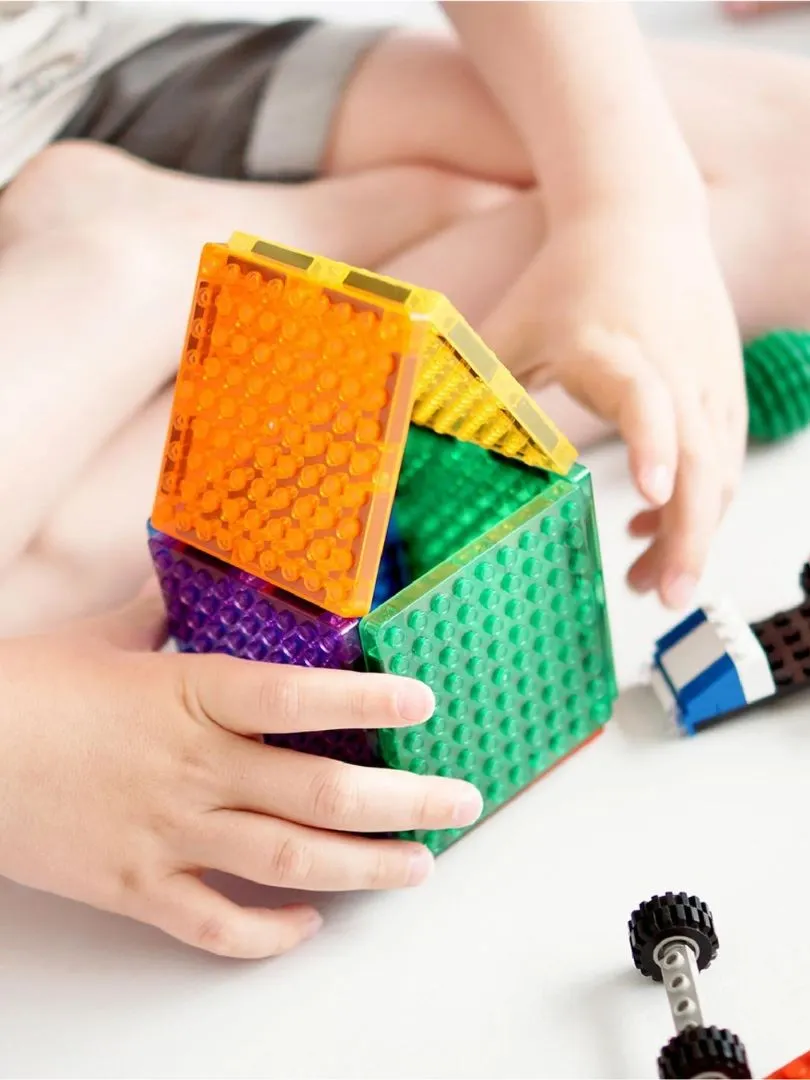 Cleverclixx - klocki magnetyczne Brick Tiles Pack Intense 16 elementów