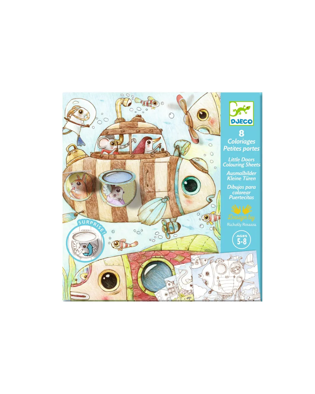 Djeco - kolorowanki z okienkami Malo