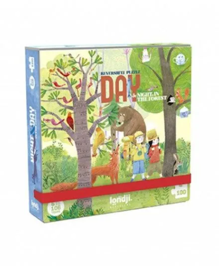 Londji - dwustronne puzzle dla dzieci kieszonkowa wersja Dzień i Noc Londji - dwustronne puzzle dla dzieci kieszonkowa wersja Dzień i Noc