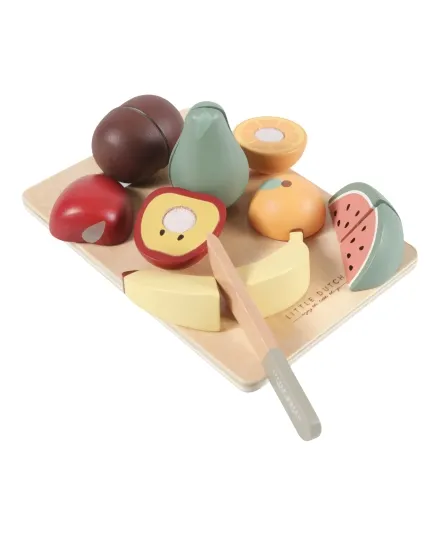 Little Dutch - drewniane owoce do krojenia dla dzieci z deseczką