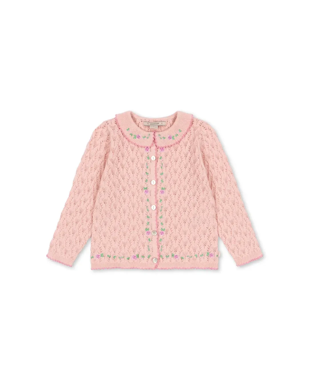 Konges Sløjd - kardigan ażurowy Rosier Light Rose Konges Sløjd - kardigan ażurowy Rosier Light Rose
