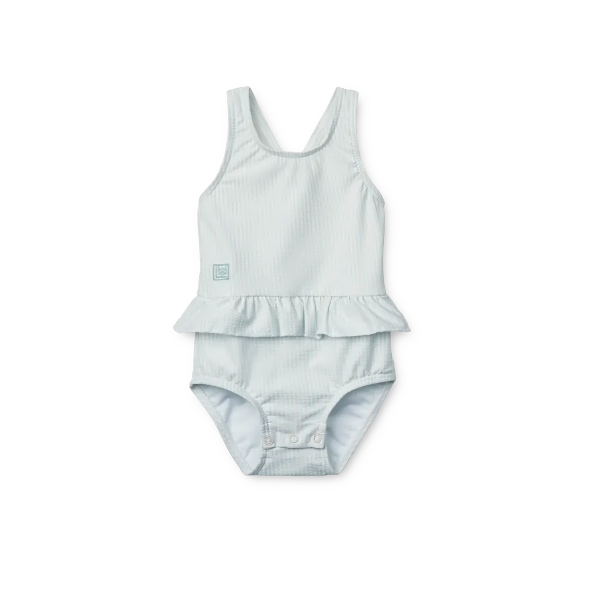 Liewood - kostium kąpielowy dla niemowląt UV Amina Baby w paski stripe pure sky creme de la creme