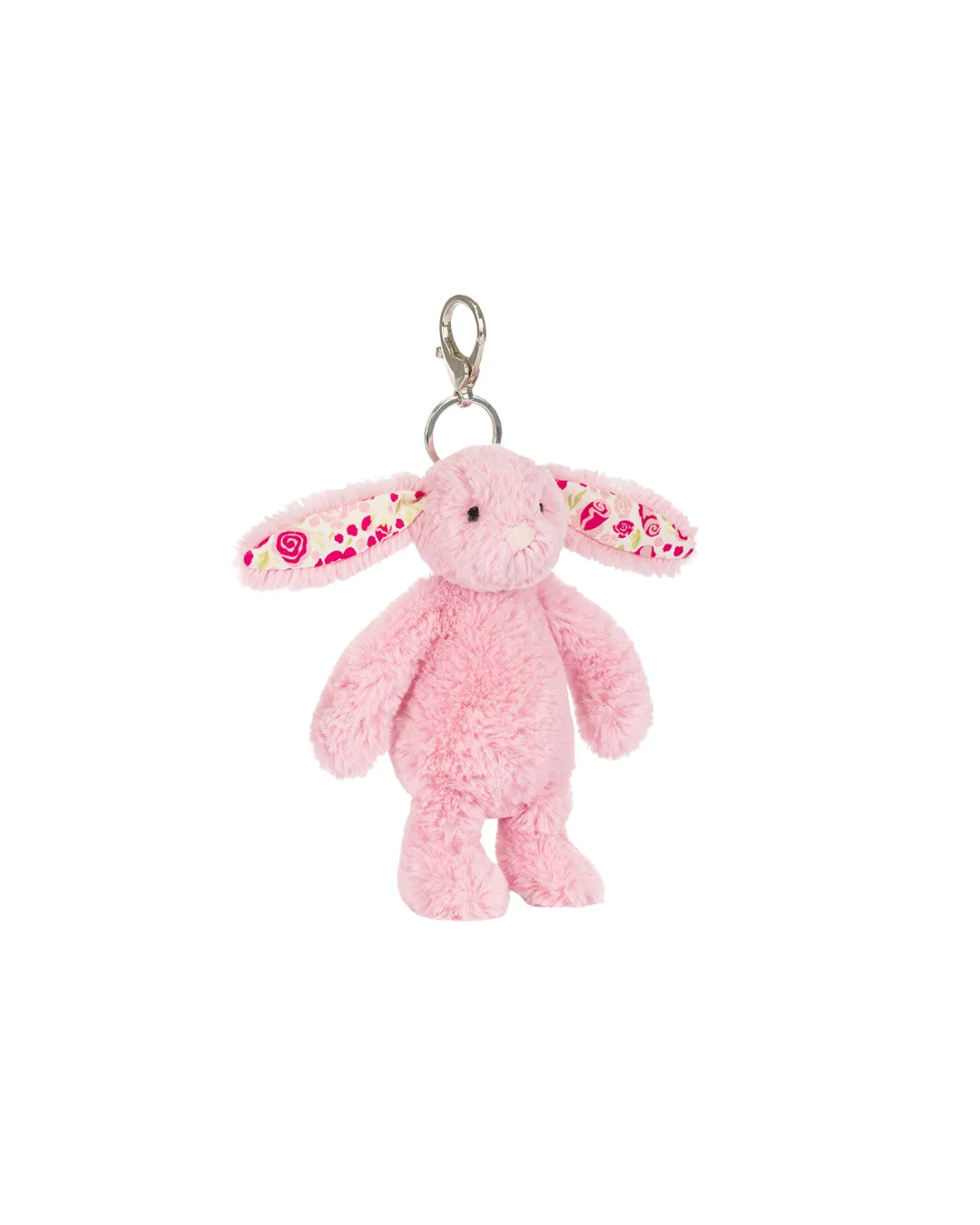 Jellycat - Breloczek Króliczek Różowy z Kwiecistymi Uszami 18 cm