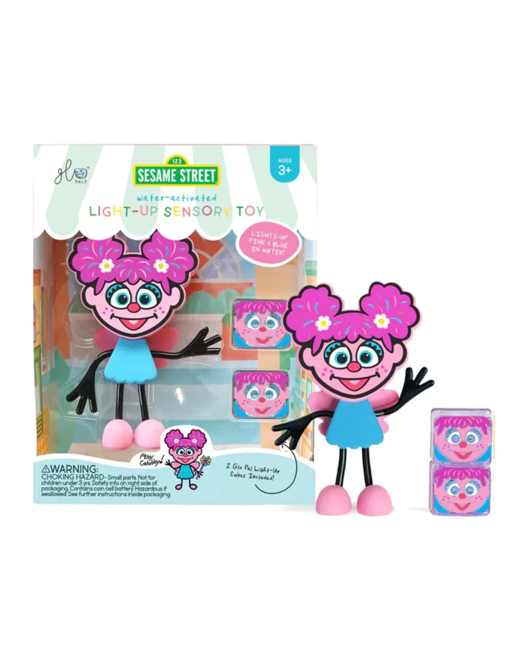 Glo Pals - zabawka do kąpieli Abby z dwiema kostkami sensorycznymi świecącymi w wodzie Glo Pals - zabawka do kąpieli Abby z dwiema kostkami sensorycznymi świecącymi w wodzie