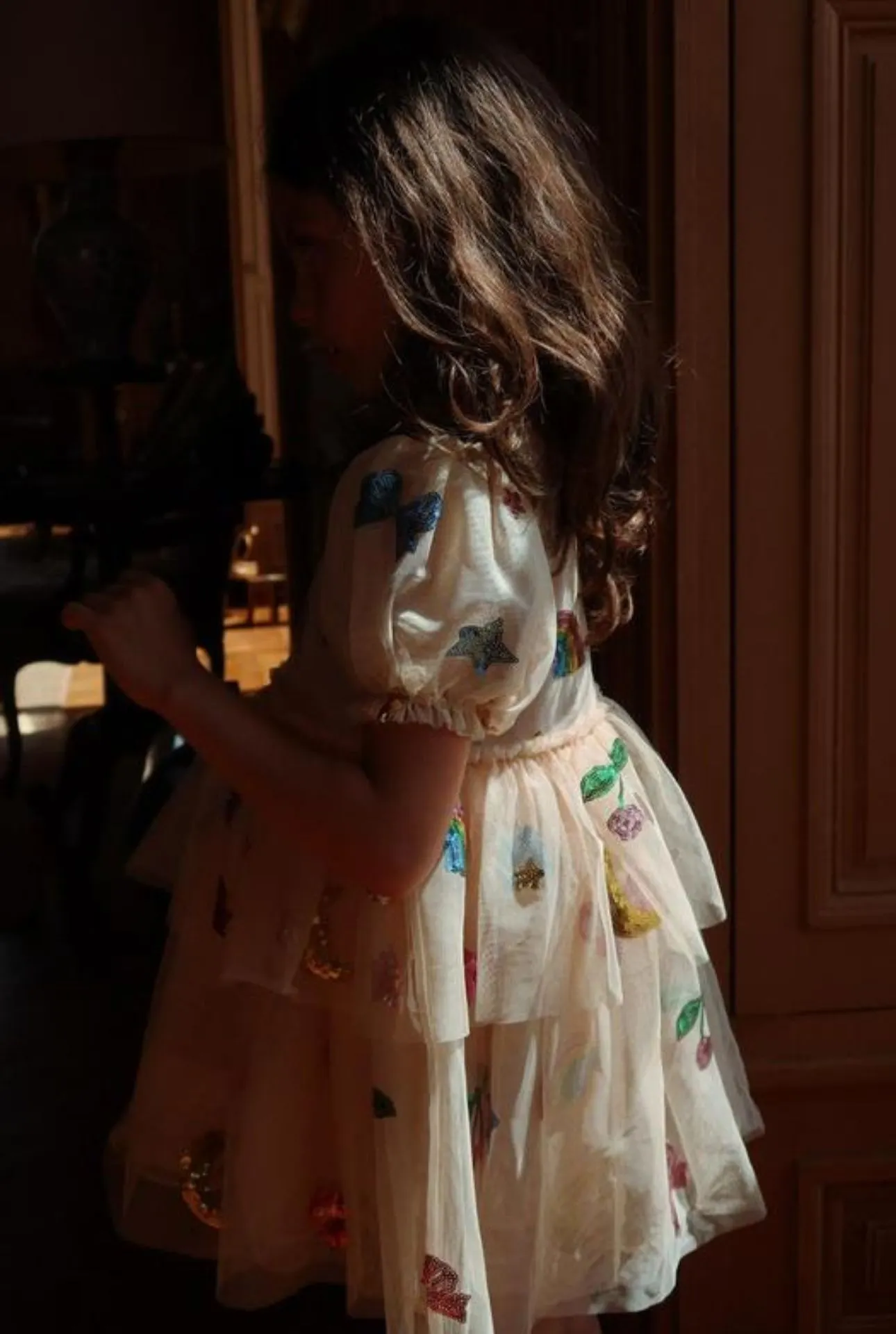 Konges Sløjd - sukienka dziecięca Yvonne Puff Dress Rainbow Twinkle Konges Sløjd - sukienka dziecięca Yvonne Puff Dress Rainbow Twinkle