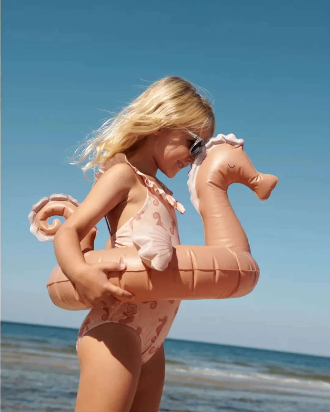 Liewood - koło do pływania dla dzieci Phoebe Seahorse Pale Tuscany