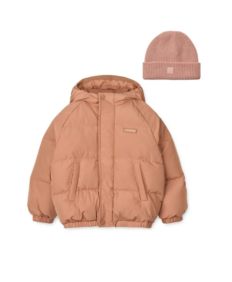 Liewood - zestaw zimowy: Emilio Beanie + kurtka Adelina