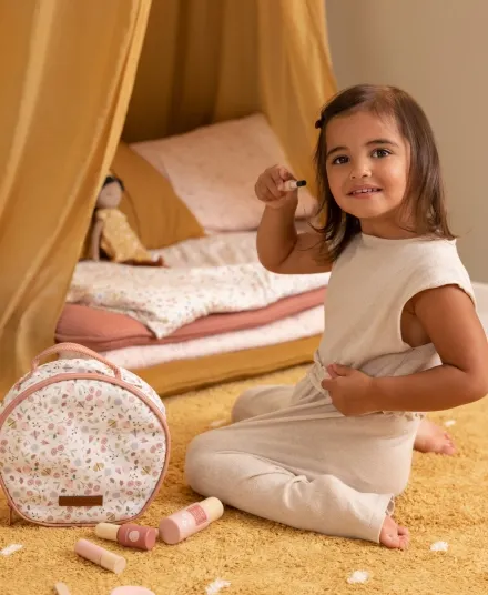 Little Dutch - drewniany zestaw do makijażu dla dziewczynki z kosmetyczką Beauty Case