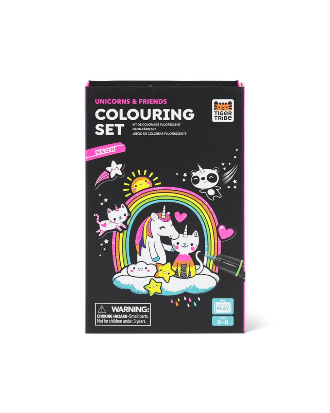 Tiger Tribe - zestaw kolorowanek neonowych Jednorożce Tiger Tribe - zestaw kolorowanek neonowych Jednorożce