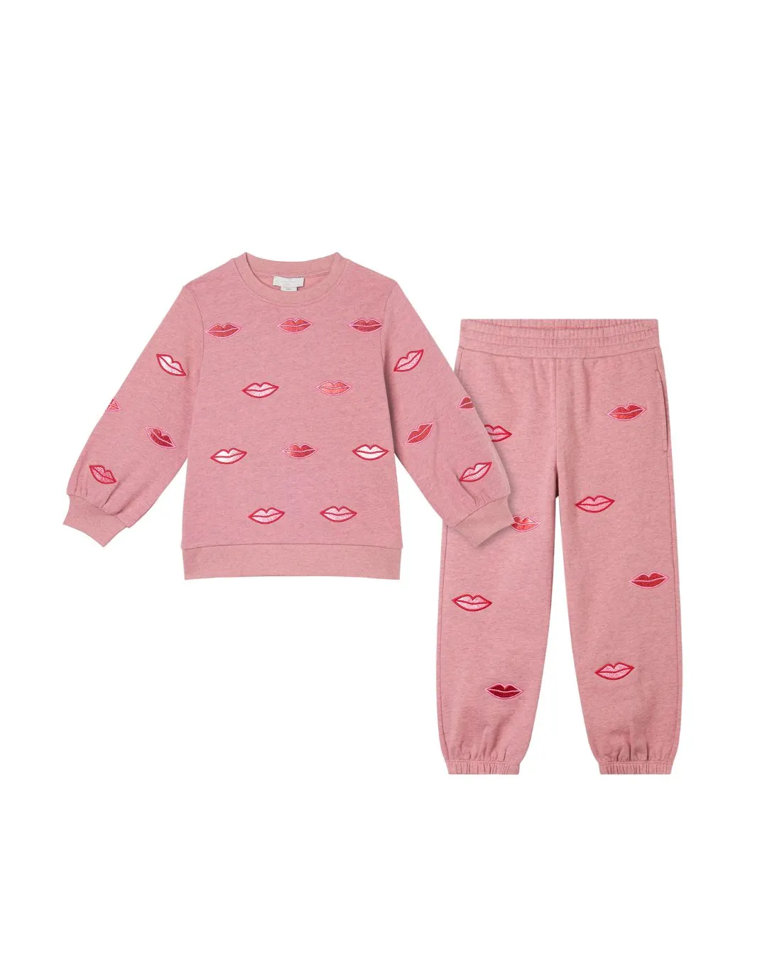 Stella McCartney - dres bawełniany z naszywkami w kształcie ust