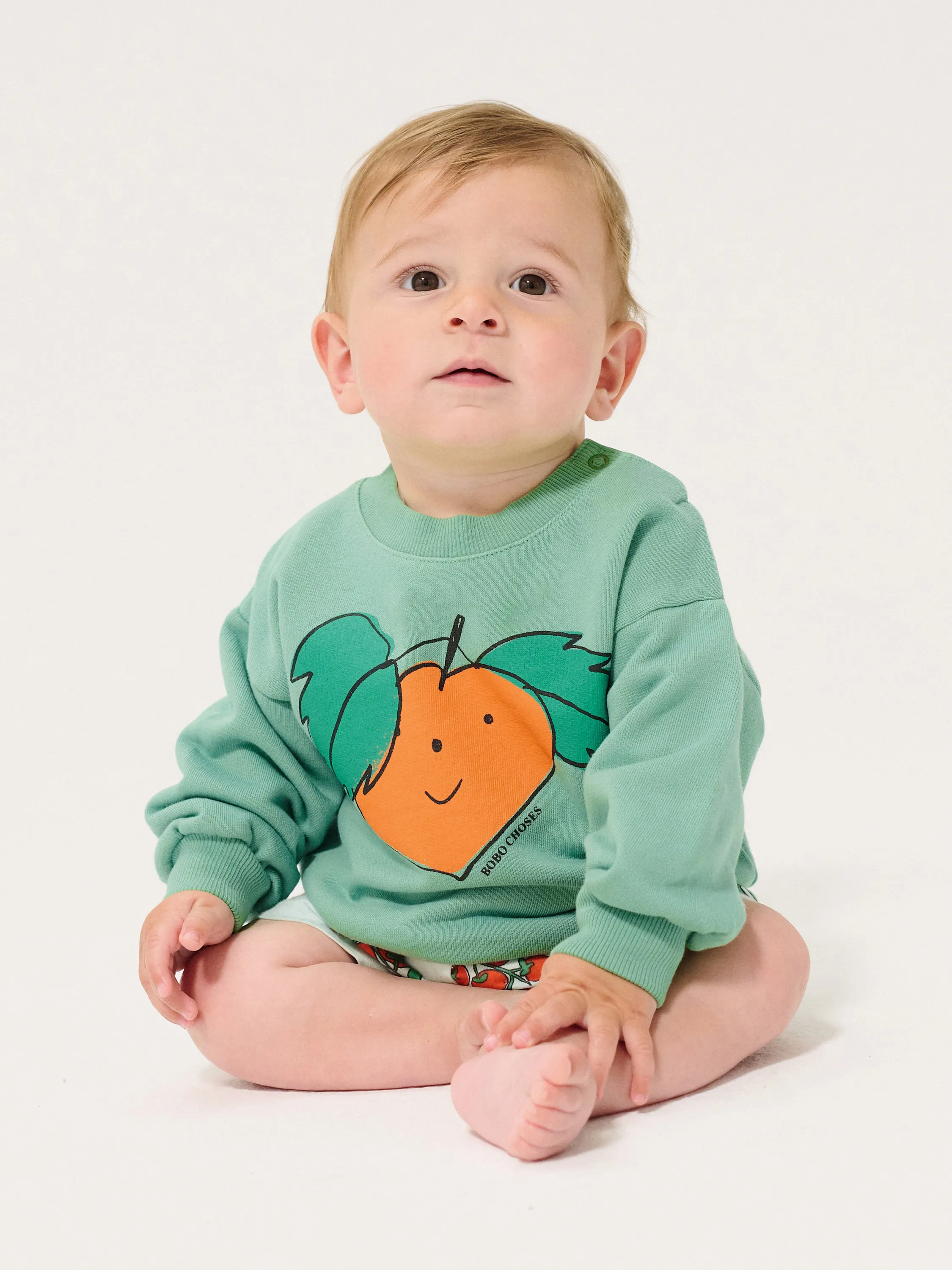 BOBO CHOSES - bawełniana bluza Tangerine