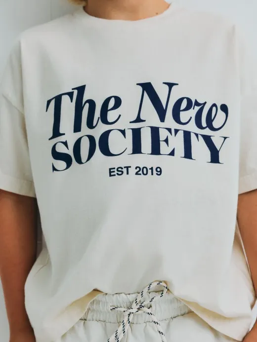 The New Society - t-shirt dziecięcy Bonsai Écru