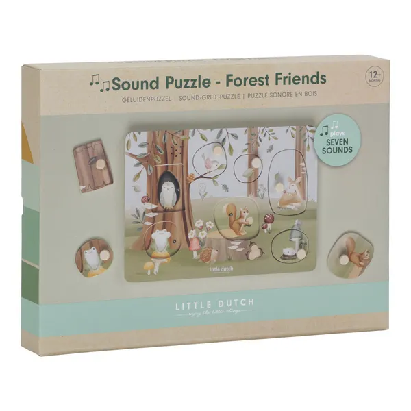Little Dutch - puzzle dźwiękowe Forest Friends FSC