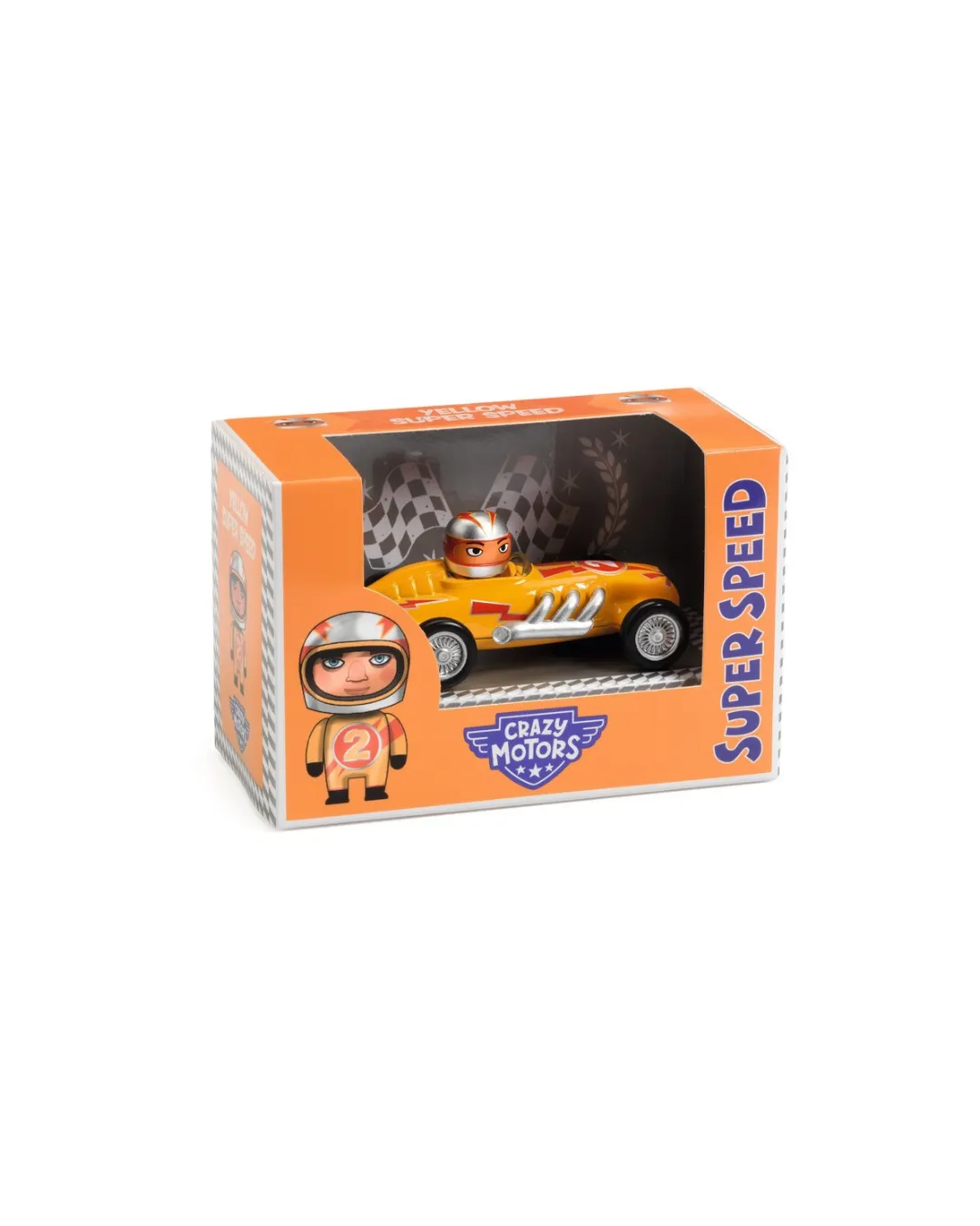 Djeco - Autko CRAZY MOTORS Yellow Super Speed Djeco - Autko CRAZY MOTORS Yellow Super Speed