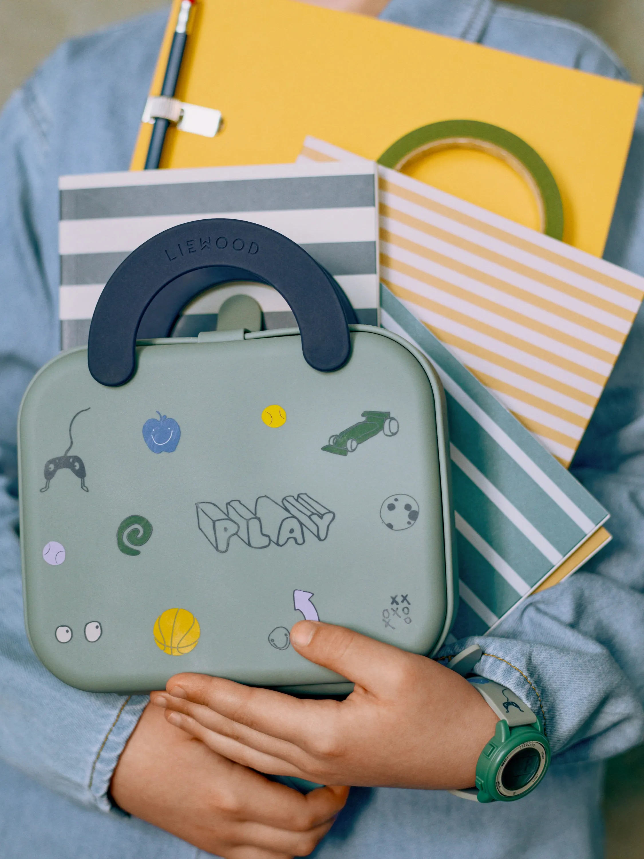 Liewood - lunchbox Elara Foldable Play / Dusty Peppermint