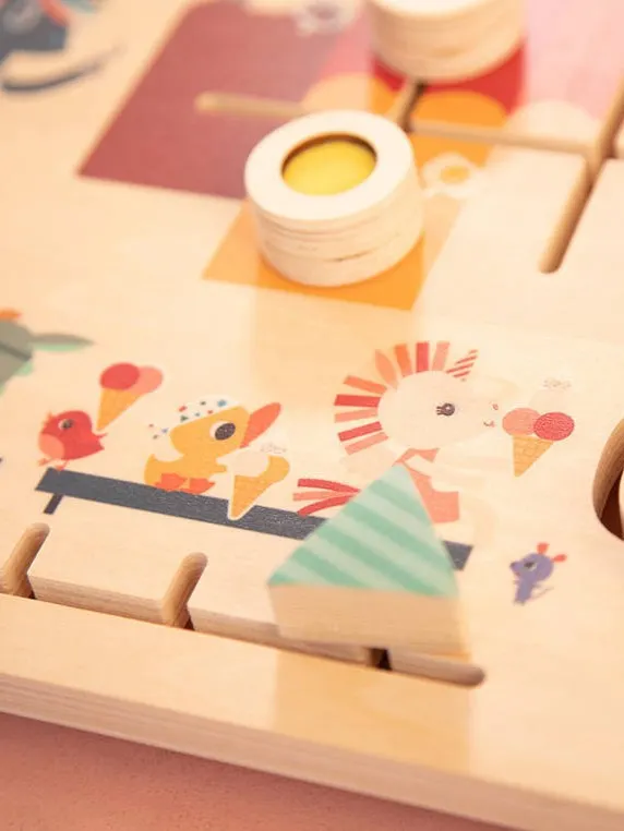 Lilliputiens - drewniana tablica sensoryczna Lodziarnia Lilliputiens - drewniana tablica sensoryczna Lodziarnia