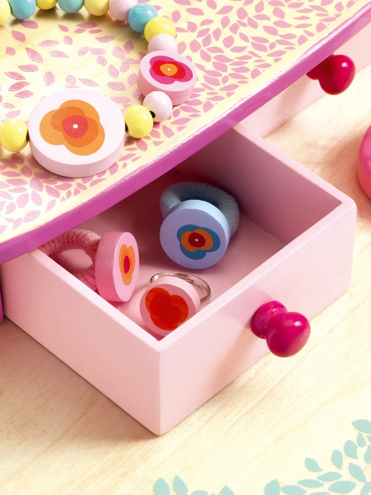 Djeco - drewniana toaletka dla dzieci różowa