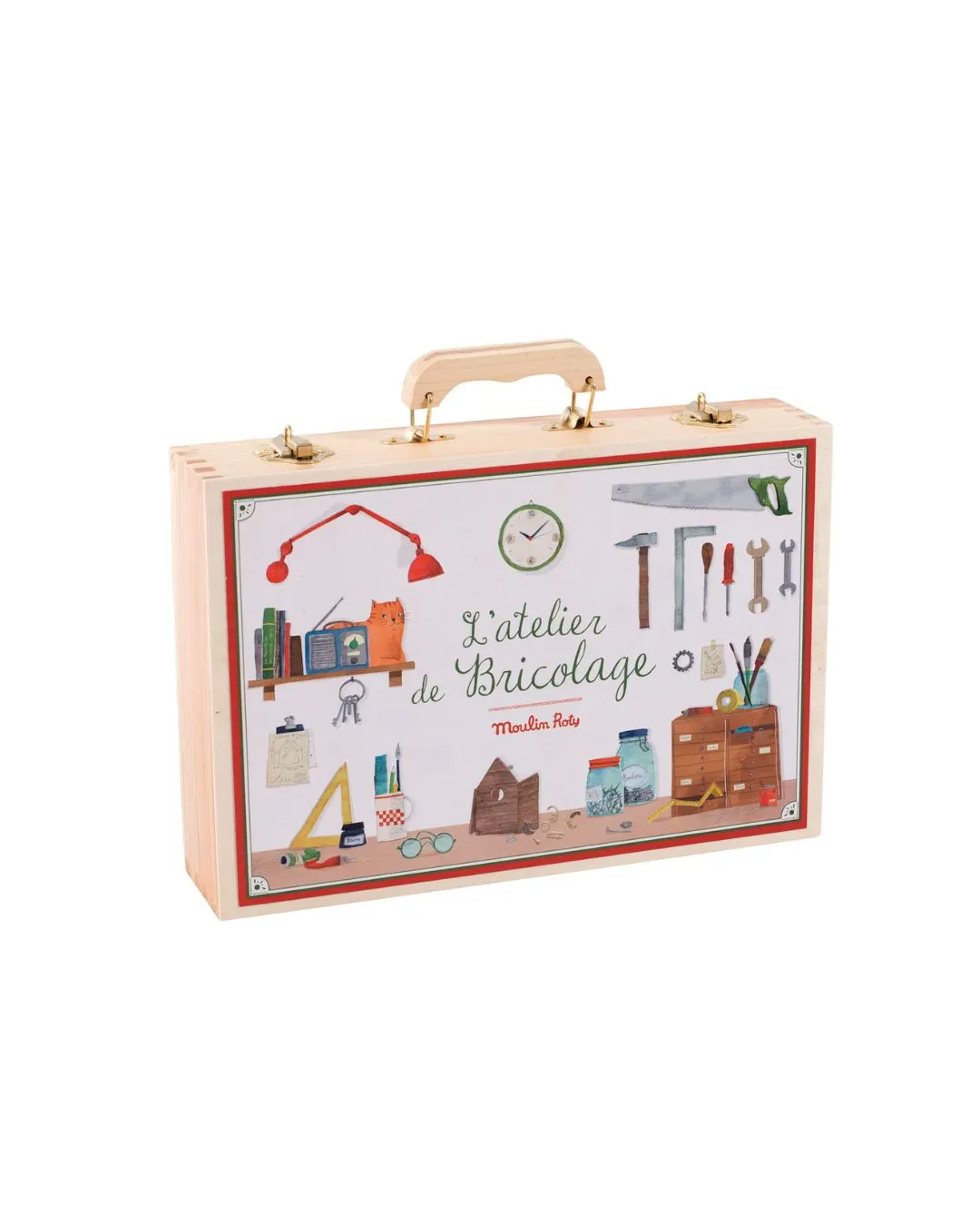 Moulin Roty - duży zestaw narzędzi dla dzieci w skrzynce