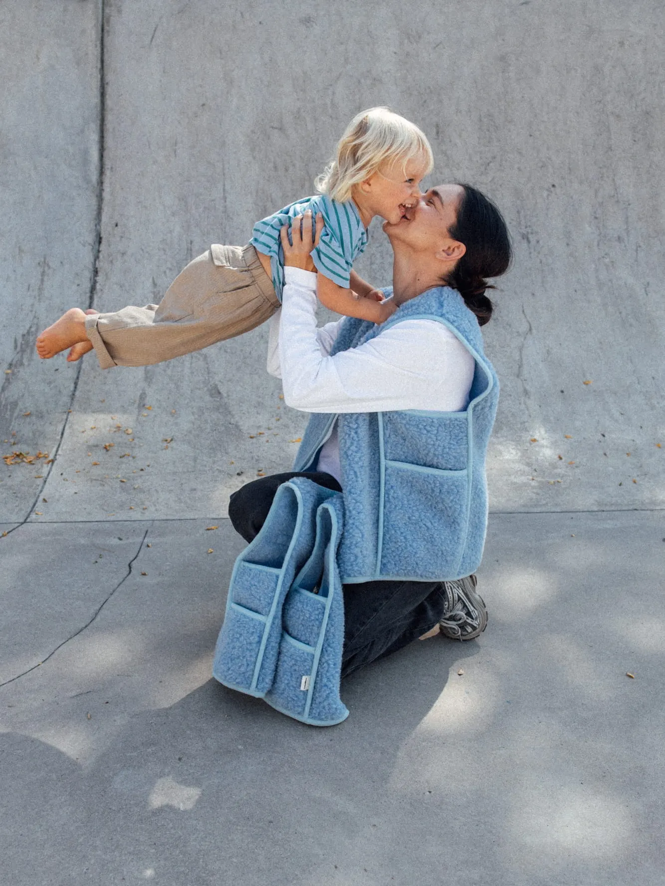 Meggstore - kamizelka wełniana damska Blue