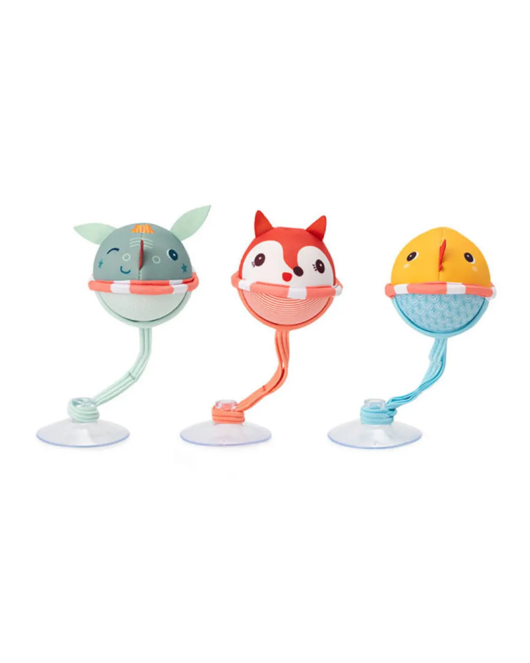 Lilliputiens - zestaw 3 piłeczki z przyssawkami do kąpieli Smok Joe 