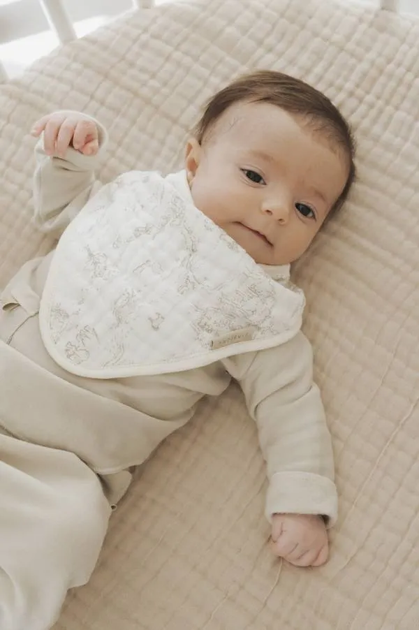 Bamboom - bawełniany śliniak z muślinu Boomy's World Oyster Grey Bamboom - bawełniany śliniak z muślinu Boomy's World Oyster Grey