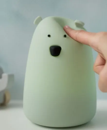 Rabbit & Friends - miś duży lampka silikonowa Szałwiowa