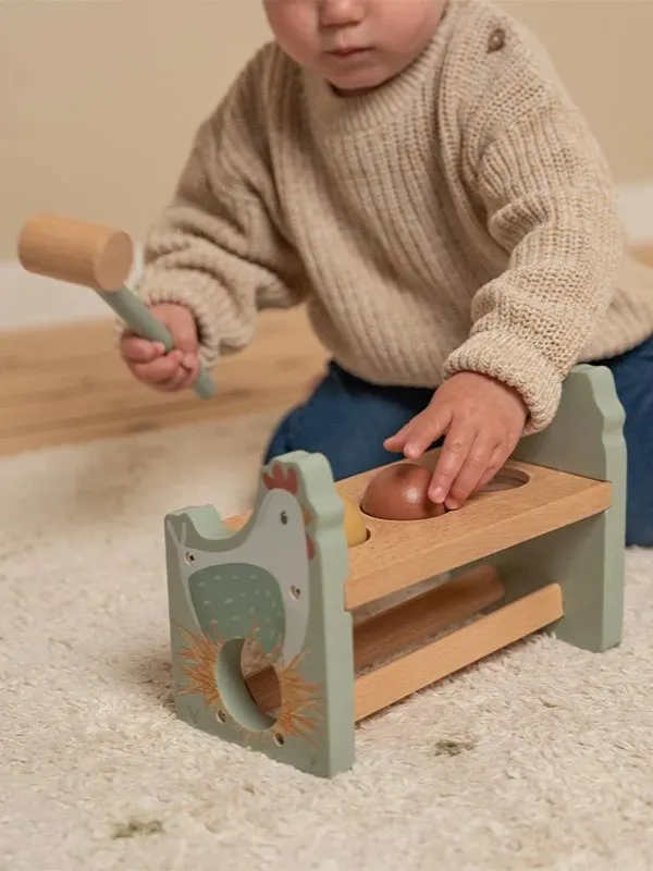 Little Dutch - drewniana przebijanka z młotkiem Little Farm Little Dutch - drewniana przebijanka z młotkiem Little Farm