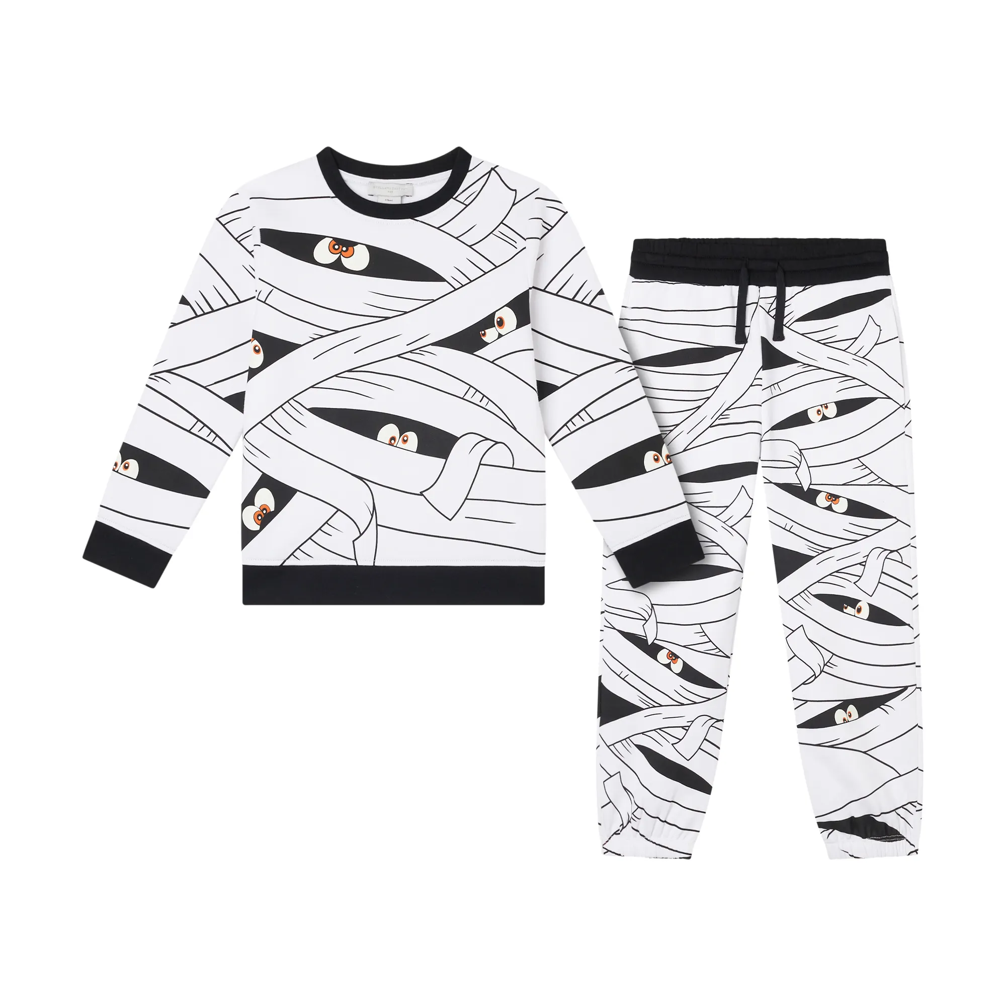 Stella McCartney - dres bawełniany na Halloween dla chłopca Mumia Stella McCartney - dres bawełniany na Halloween dla chłopca Mumia