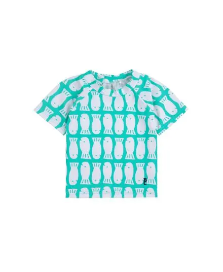 BOBO CHOSES - T-shirt koszulka do pływania dla niemowląt Lucky Fish light green jasnozielony 