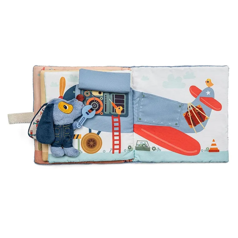 Lilliputiens - miękka książeczka aktywizująca "Garaż pieska Jules'a" 12m+ Lilliputiens - miękka książeczka aktywizująca "Garaż pieska Jules'a" 12m+