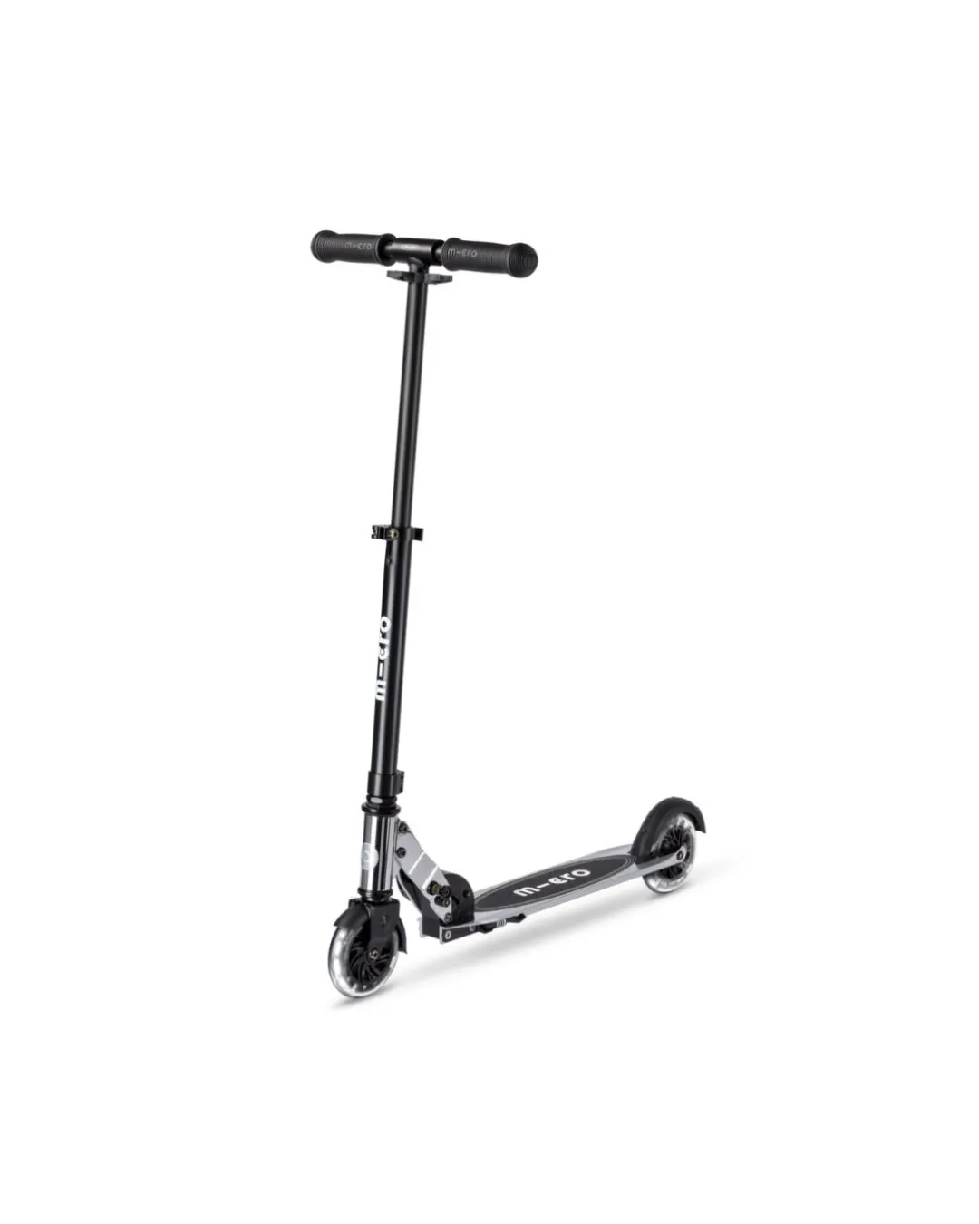 Micro - hulajnoga Sprite LED Silverchrome z chromowym wykończeniem