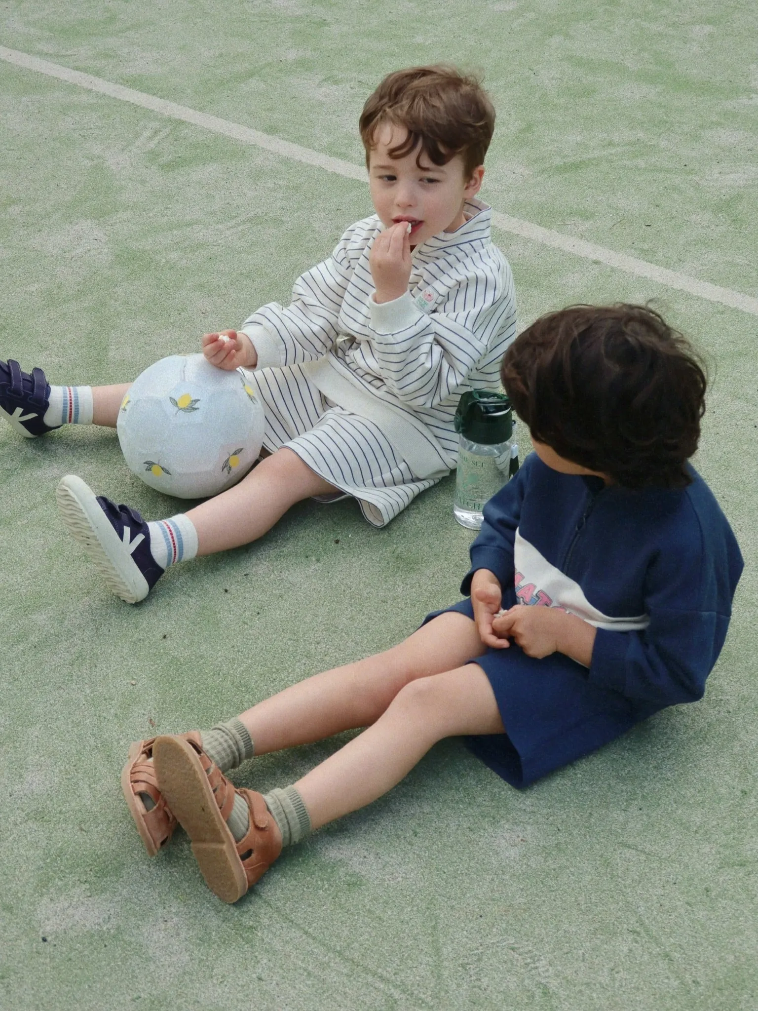 Konges Sløjd - bawełniane szorty dresowe Lou Flintstone Stripe