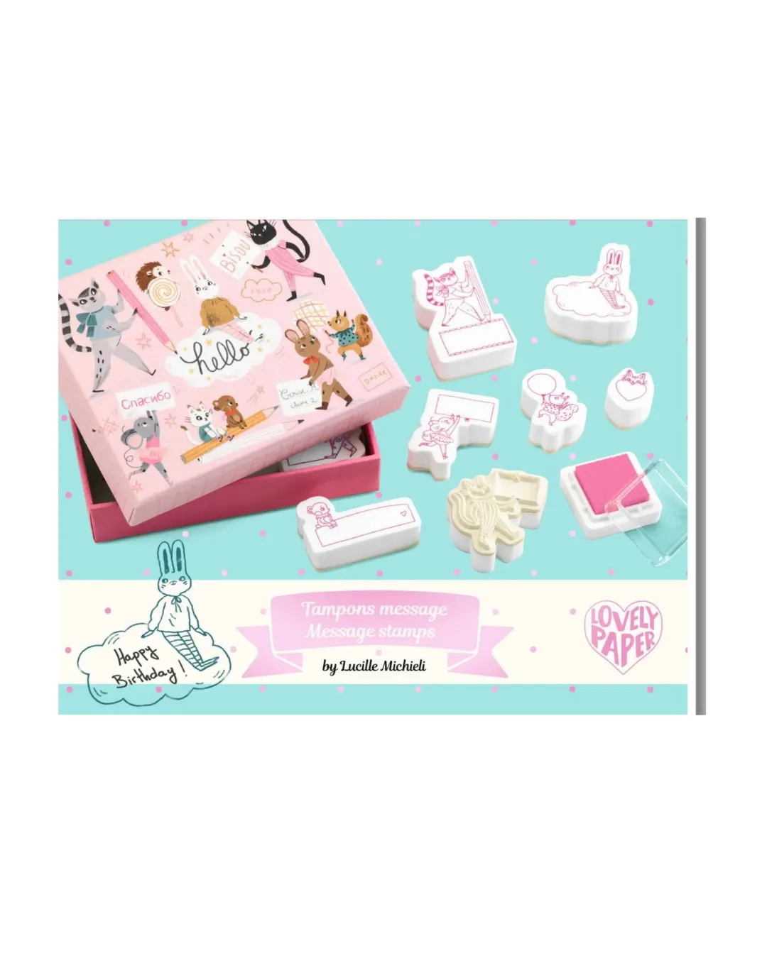 Djeco - zestaw stempelków dla dzieci wiadomości Lucille