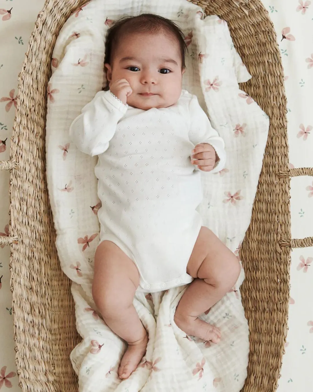 Cam Cam Copenhagen - komplet otulaczy pieluszek muślinowych z bawełny organicznej 2-szt. Windflower Creme Cam Cam Copenhagen - komplet otulaczy pieluszek muślinowych z bawełny organicznej 2-szt. Windflower Creme