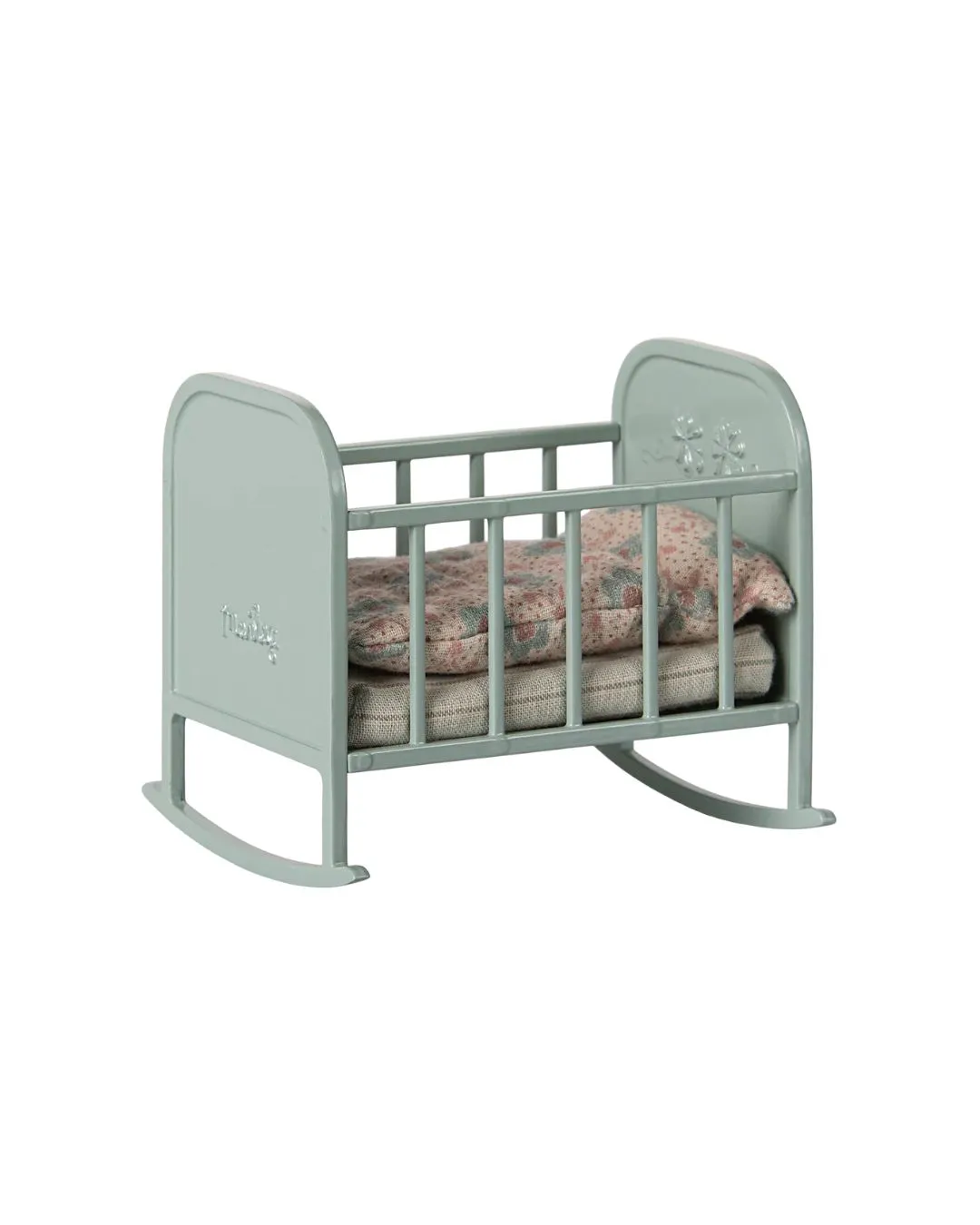 Maileg - miniaturowa kołyska dla Myszek - Moja - miętowa niebieska Maileg - miniaturowa kołyska dla Myszek - Moja - miętowa niebieska