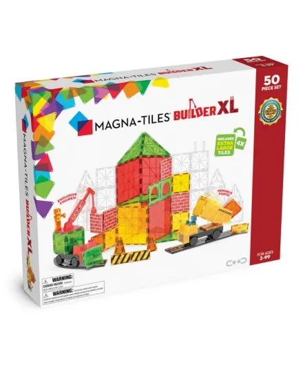 Magna-Tiles - klocki magnetyczne plac budowy Builder XL 50 elementów Magna-Tiles - klocki magnetyczne plac budowy Builder XL 50 elementów