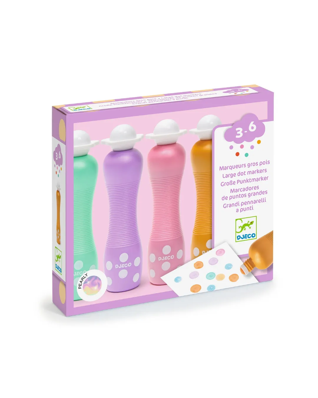 Djeco - markery stempelkowe Perłowe 4 kolory Djeco - markery stempelkowe Perłowe 4 kolory