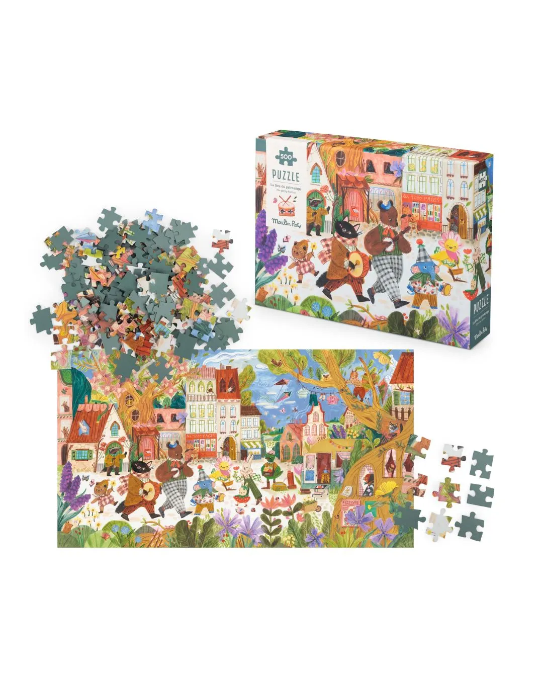 Moulin Roty - seria puzzle 500 elementów Festyn LES MINOUCHKAS Moulin Roty - seria puzzle 500 elementów Festyn LES MINOUCHKAS