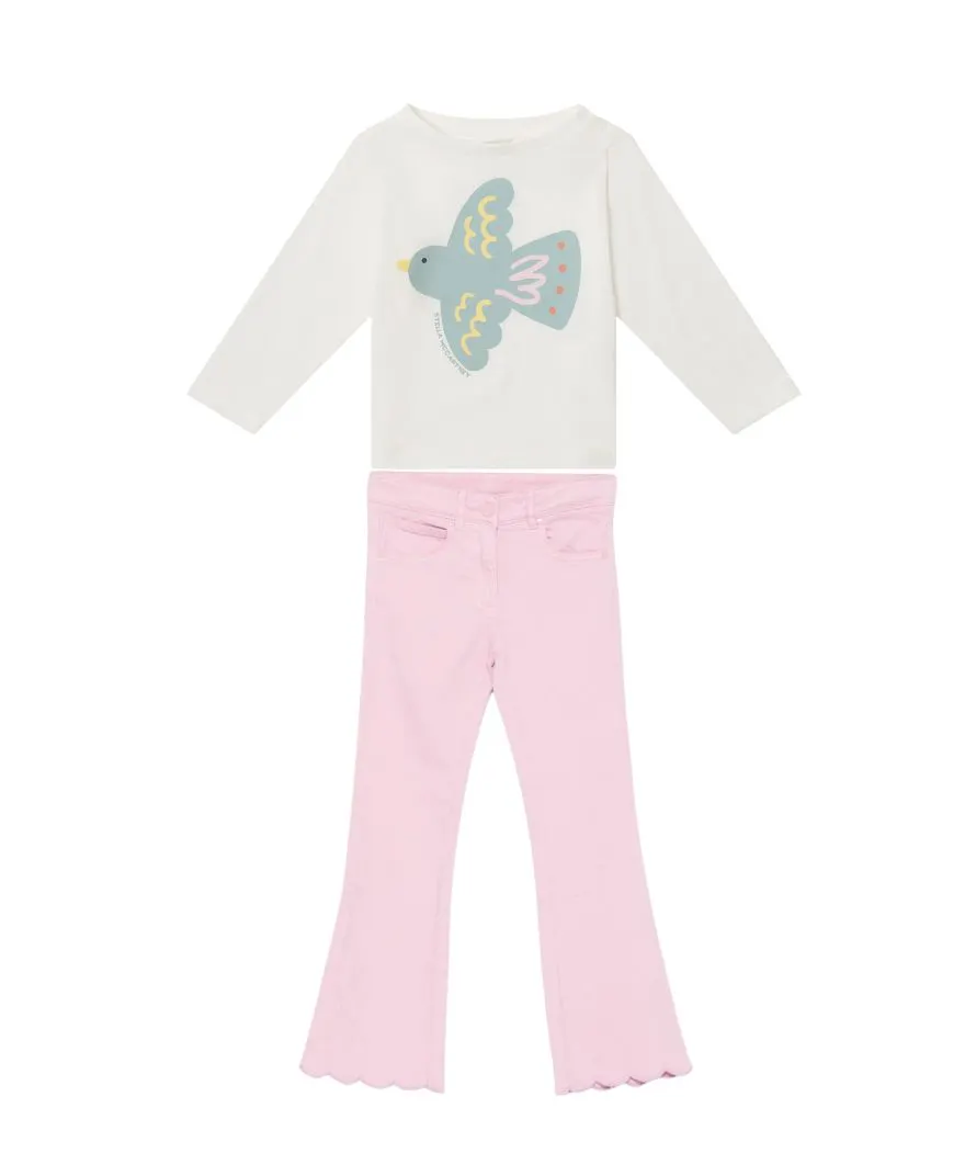 Stella Mccartney - stylizacja dziewczęca z koszulką Dove