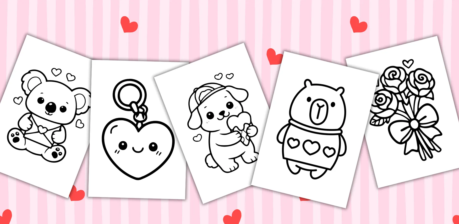 Kolorowanki walentynkowe dla dzieci – 50 obrazków do wydrukowania