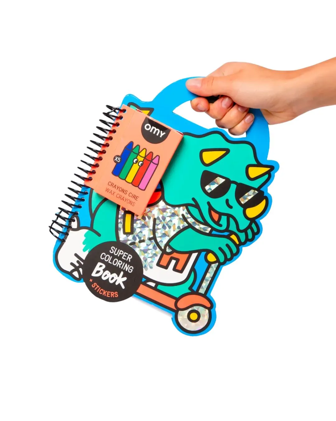 Omy - zestaw do kolorowania z naklejkami Dinozaury