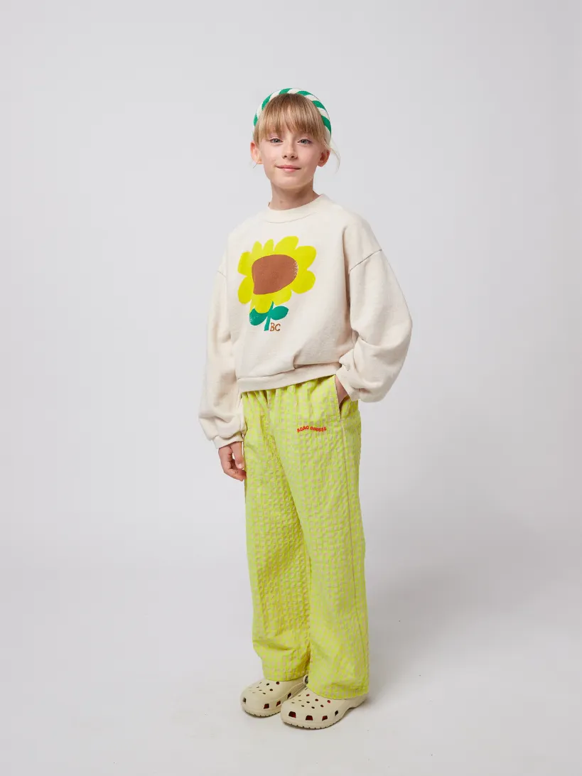 BOBO CHOSES - spodnie dziecięce z tkaniny Vichy multicolor
